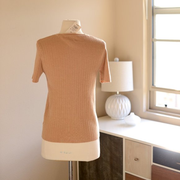 NEW, A New Day, Ribbed Sweater T Beige Tan XS - Picture 4 of 14